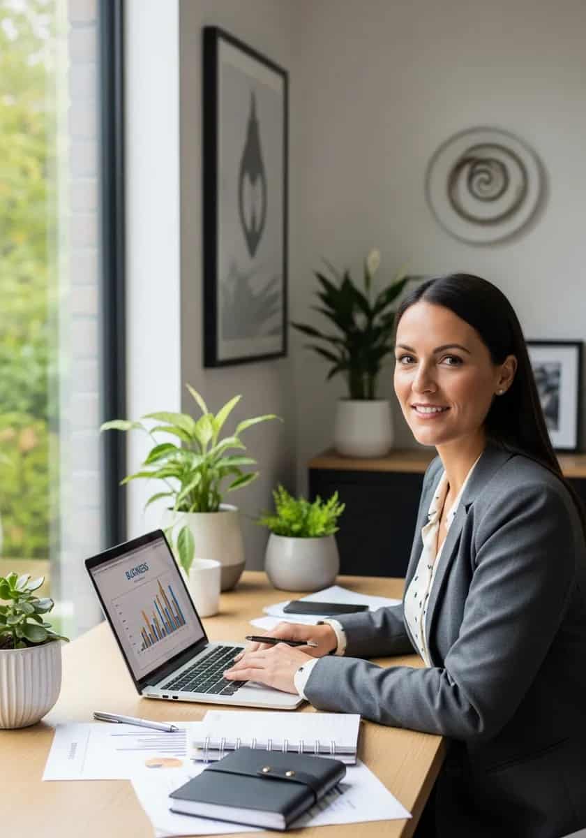 Professional working confidently - income protection coverage