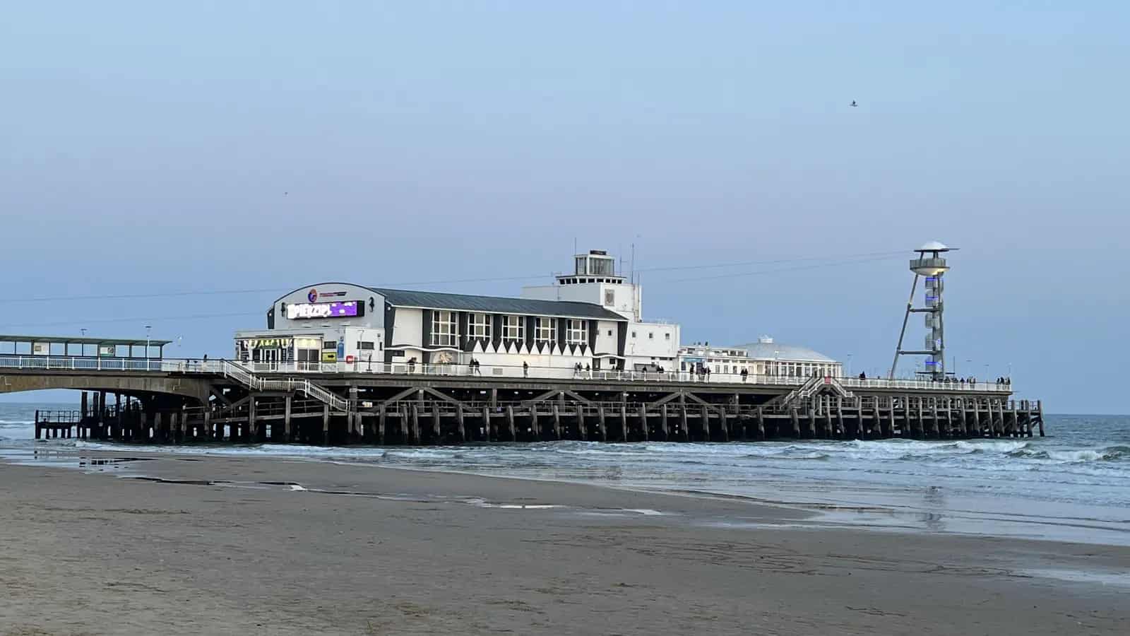 Bournemouth Pier viewed from the beach