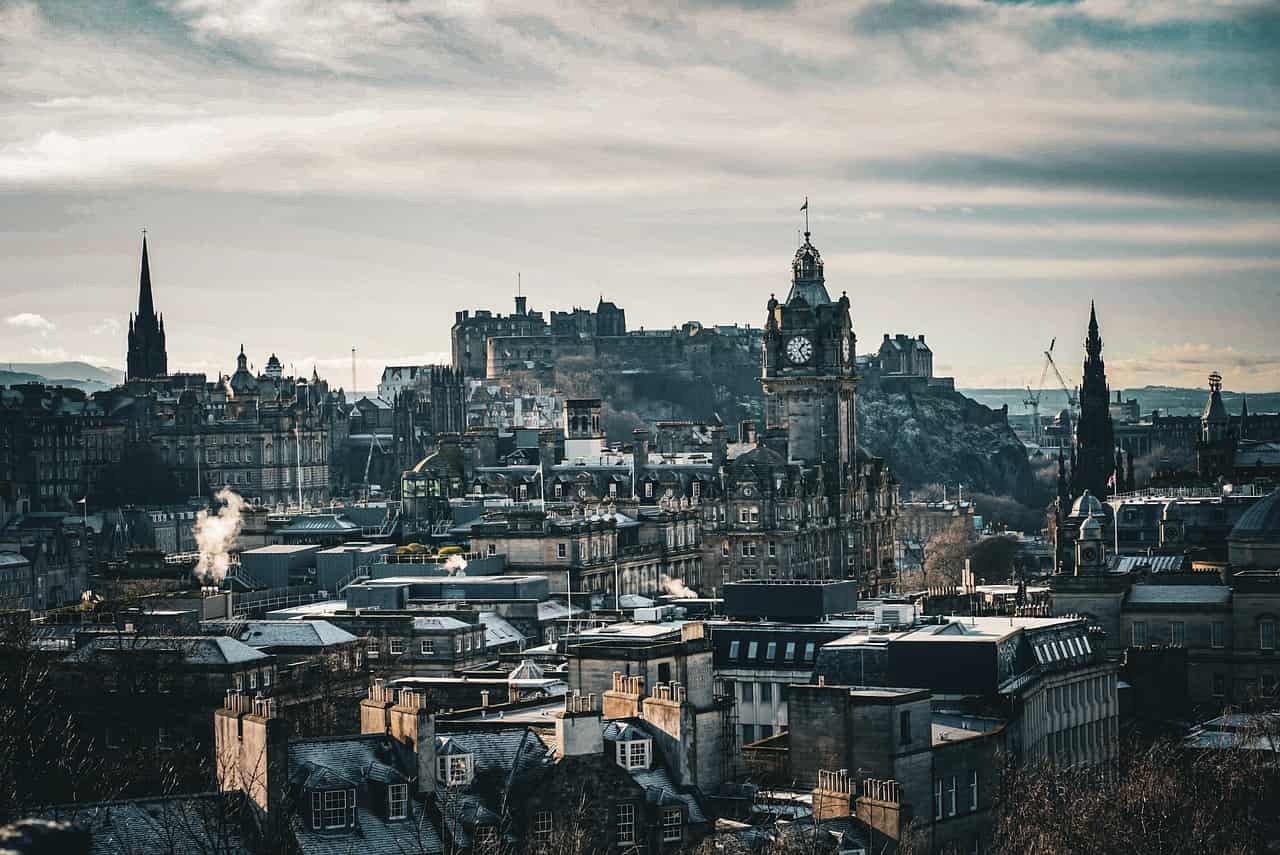 Edinburgh Castle overlooking the historic city