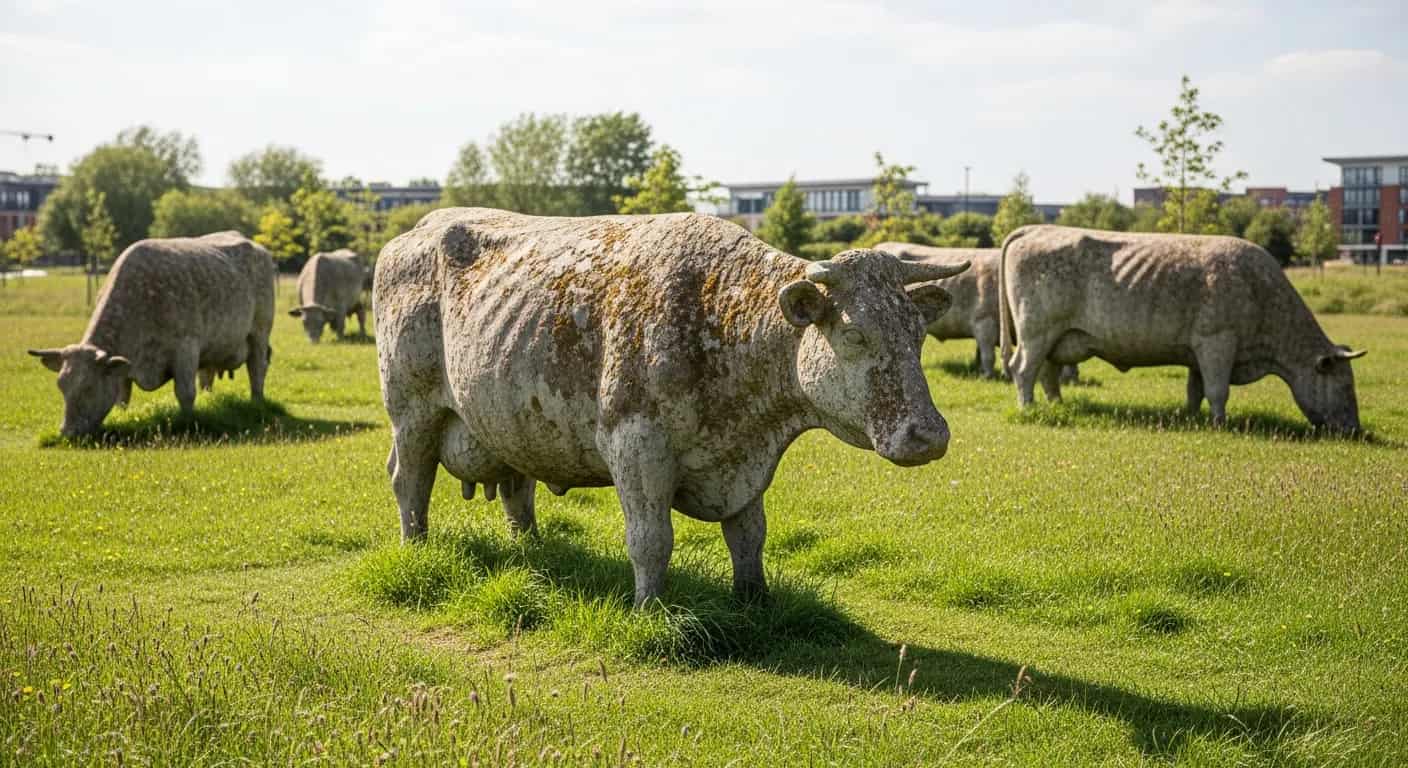 Milton Keynes modern city centre and iconic architecture