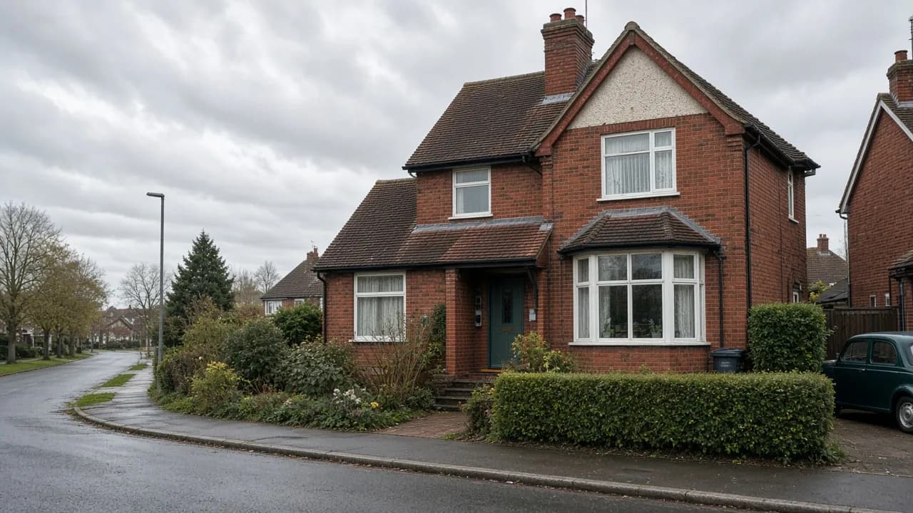 A typical UK home on a quiet residential street. Illustrative, not a client property.
