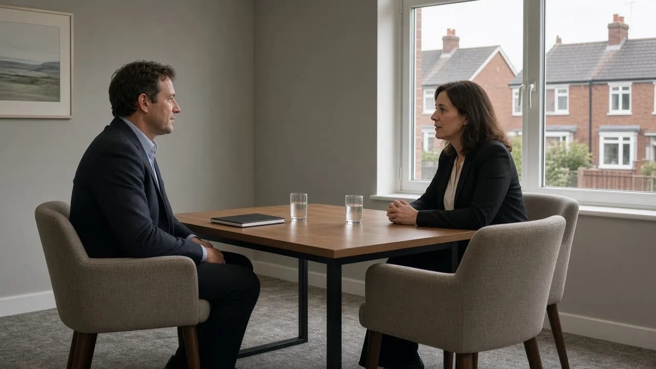 An illustrative mortgage advice meeting room. Not a photograph of Your Home Finance staff or clients.